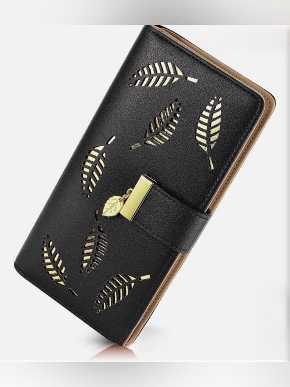 NWT~Leather Wallet/Clutch w/ Room For Phone.